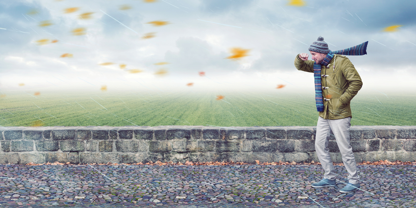 Man faces headwind